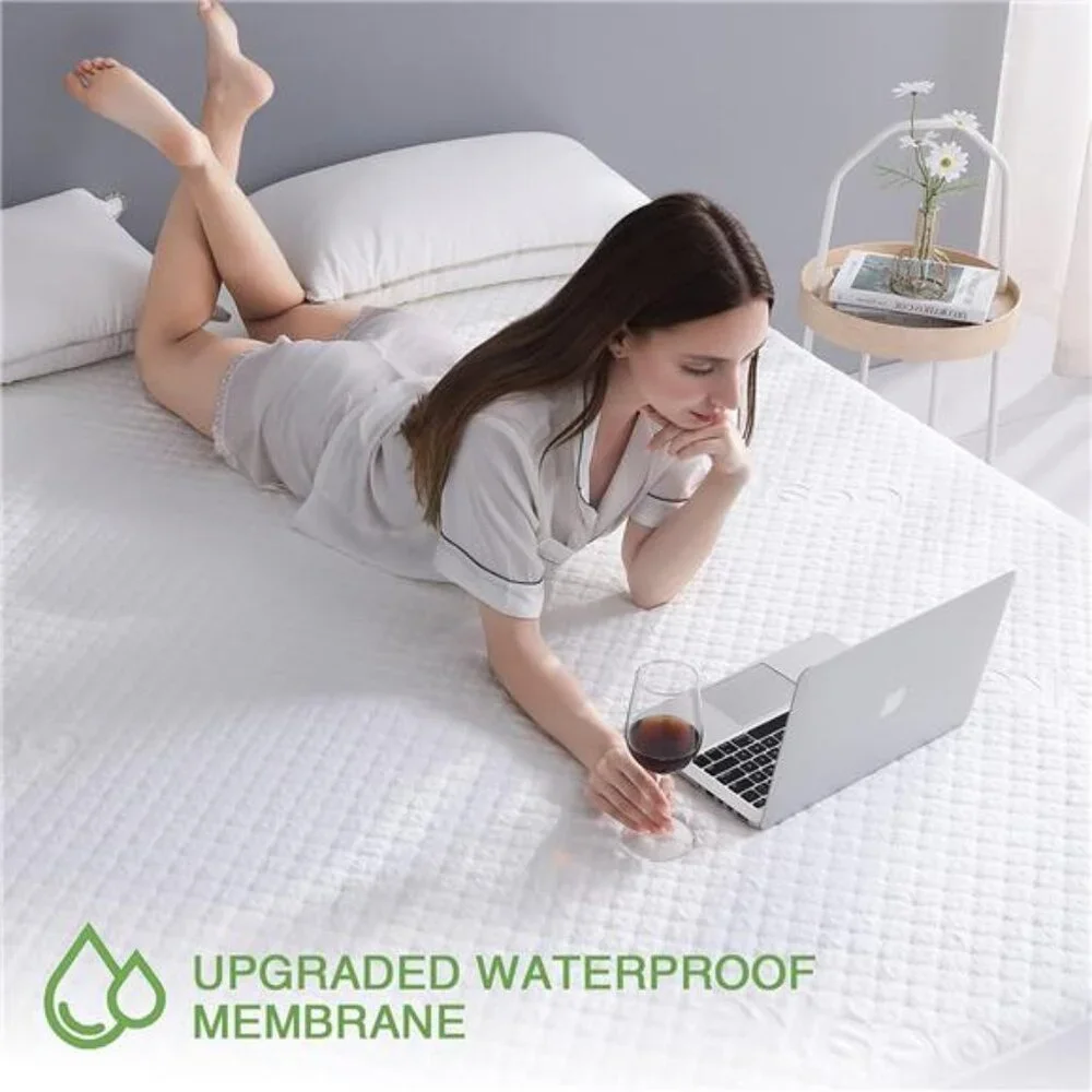 King Size Waterproof Mattress Protector Rayon from Bamboo Fitted Mattress Pad